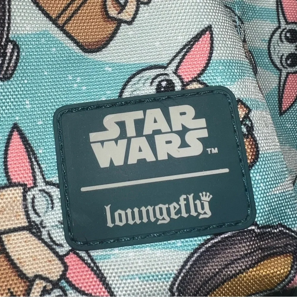 Loungefly Star Wars Baby Yoda Teal Backpack and pencil pouch